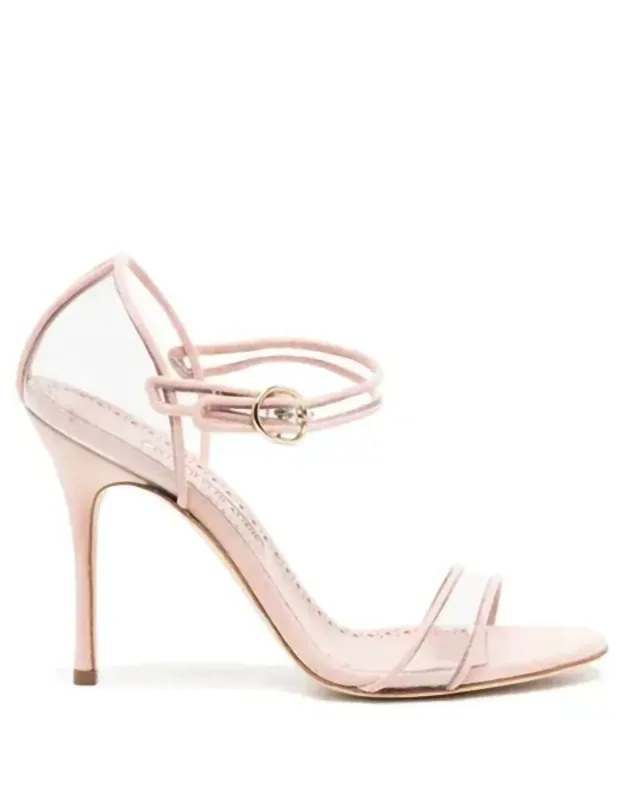 Leather Transparent Panel Sandals