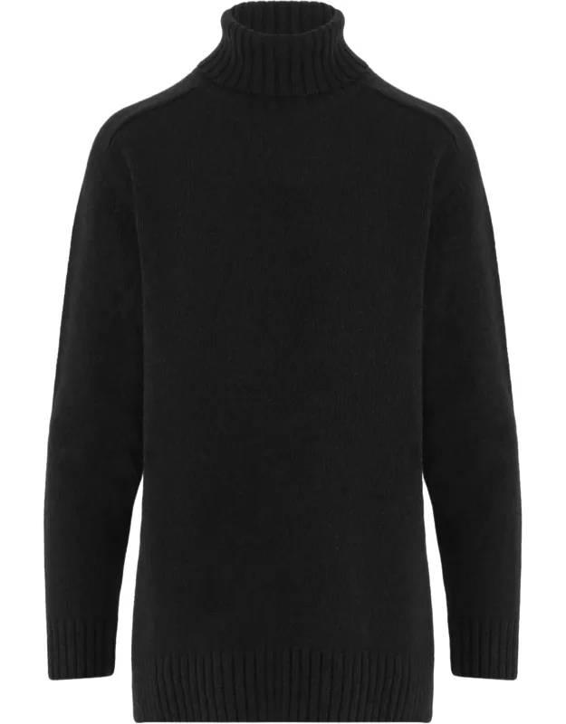 Virgin Wool Cashmere Turtle-neck Sweater