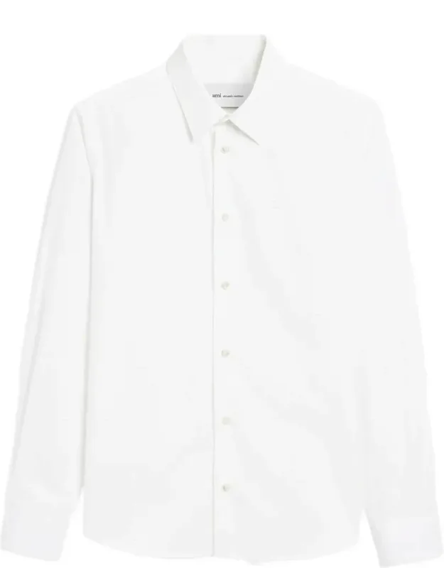 Minimalist Long Sleeve Shirt With Pointed Collar