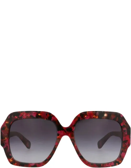 Square-frame Sunglasses With Saddle Nose Bridge And Protective Case