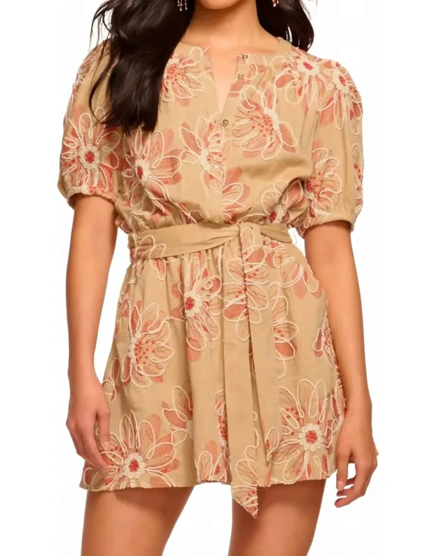 Selby Embroidered Mini Dress