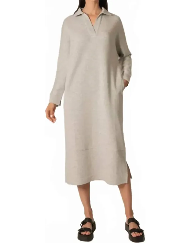 Modal Collar Midi Dress