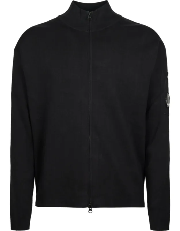 Cotton Sea Island Zipped Lens Cardigan