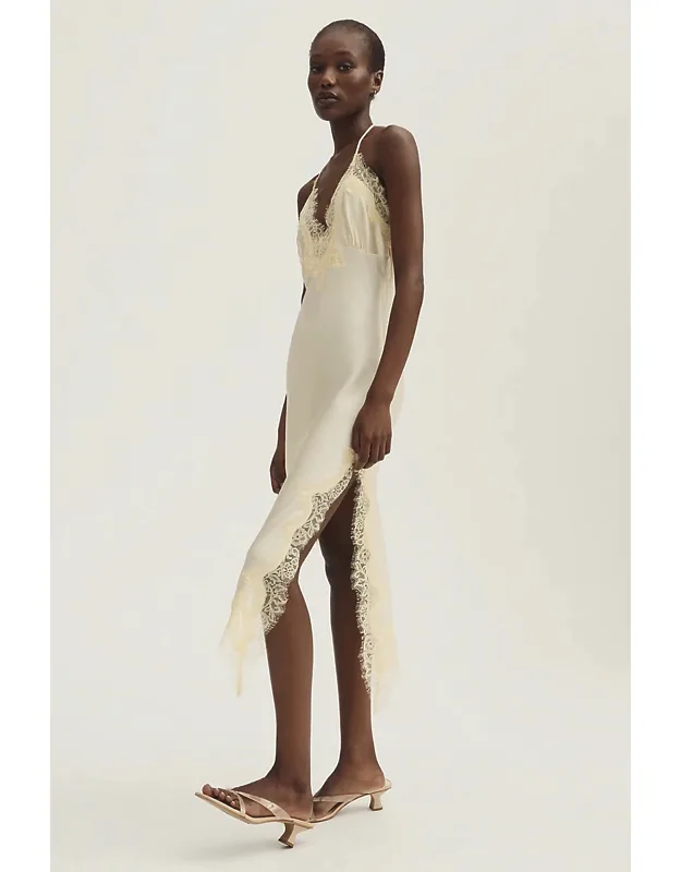 Lace-trim Slip Dress