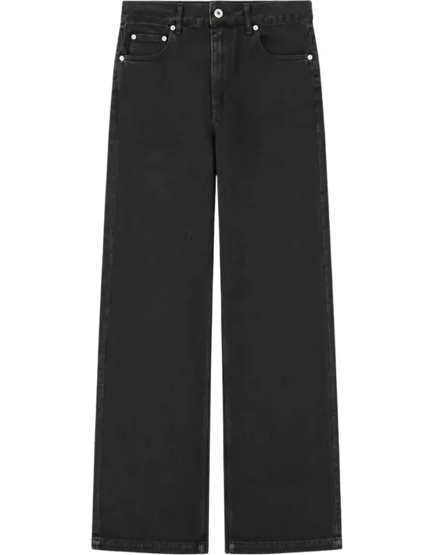 Wide-leg High Waist Cotton Jeans