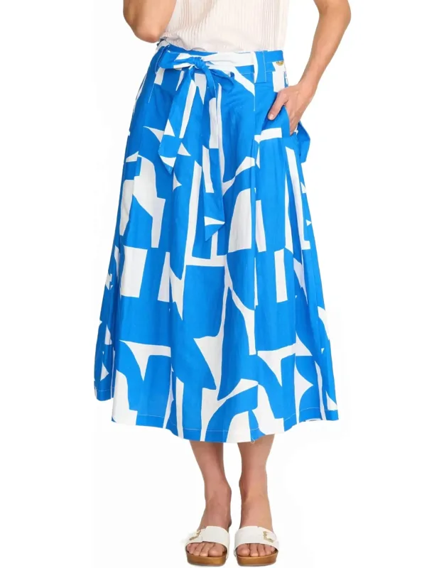 Midi Skirt With Tie Belt