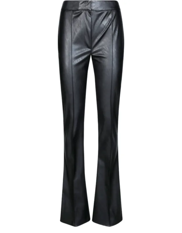 Faux-leather Flared Pants