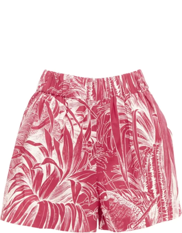 Tropical Parrot High Waist Printed Shorts