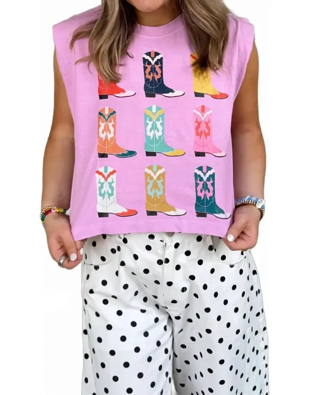 Multicolor Muscle Tank Top