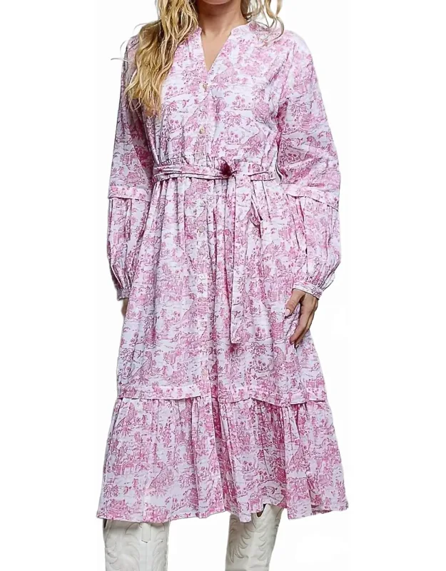 Vintage Inspired Relaxed Fit Floral Midi Dress