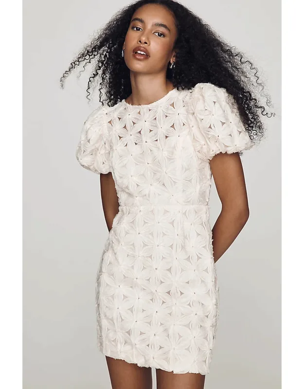 Puff-sleeve Mini Dress