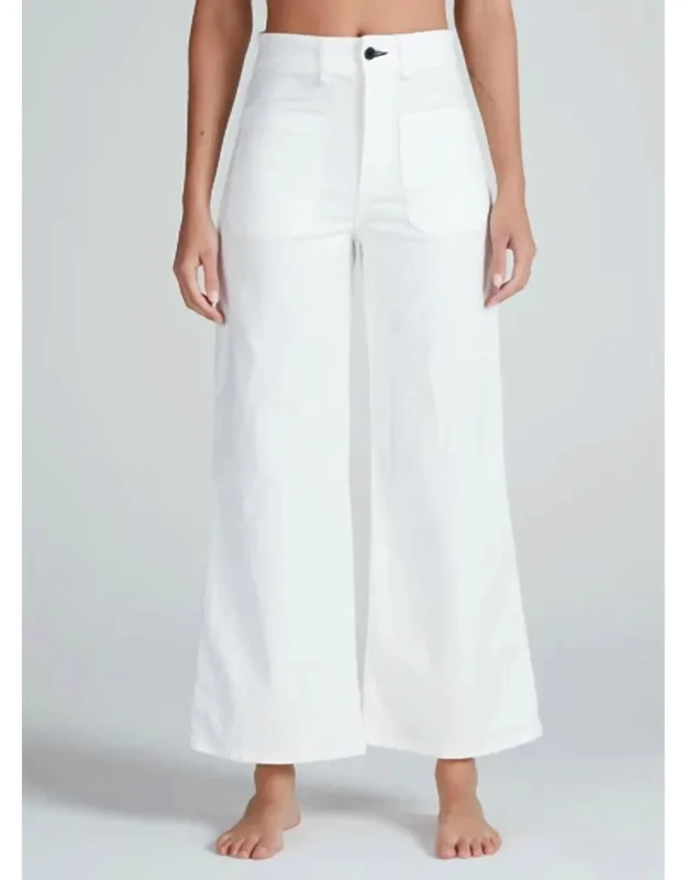 Wide Leg Twill Pants