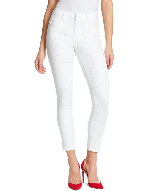 Fritzo Studded Front Mid Rise Skinny Jeans
