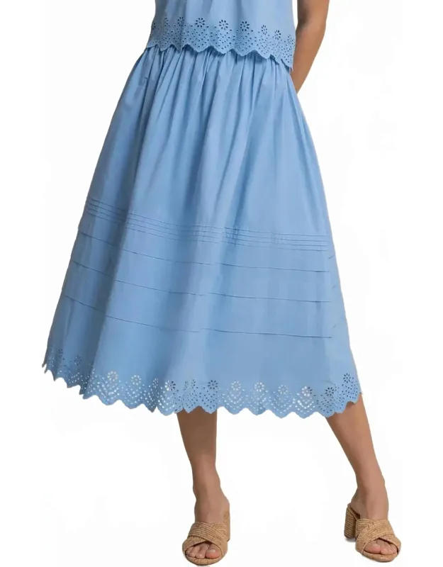 Gigi Eyelet Midi Skirt