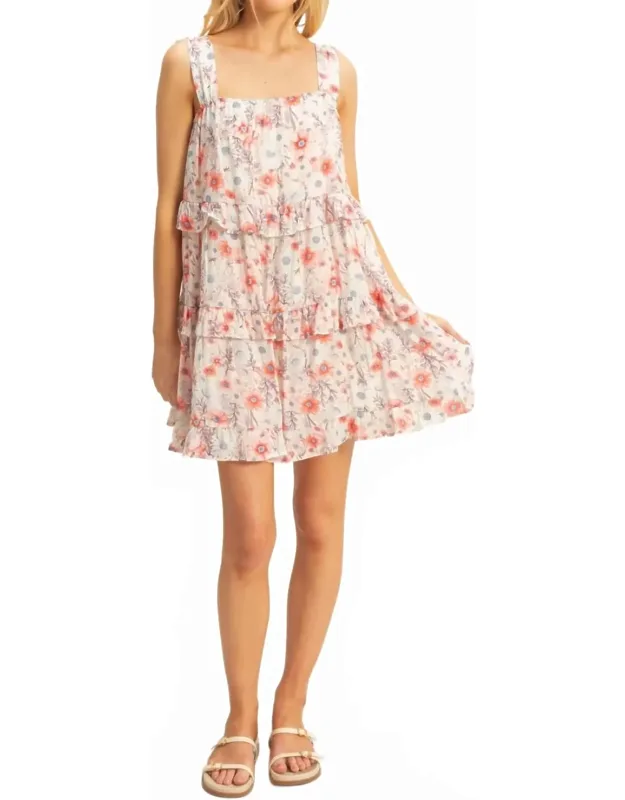 Floral Tiered Mini Dress