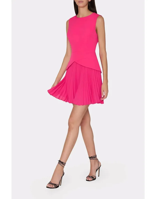 Pleated Mini Dress