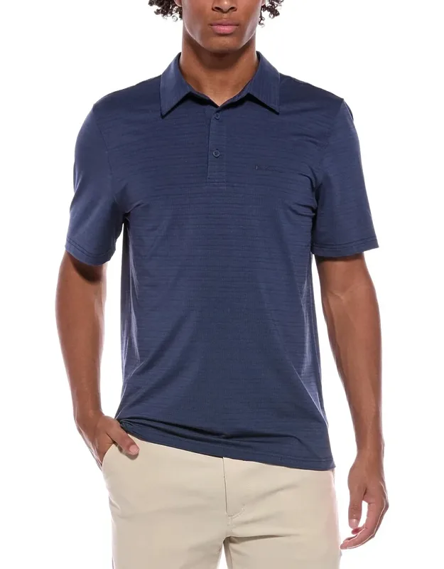 Stripe Tech Jersey Polo Shirt