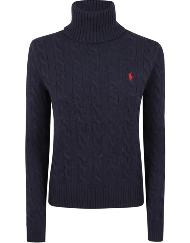 Wool-blend Cable-knit Turtleneck Sweater