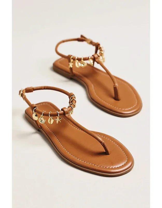Ankle-strap Charm Sandals