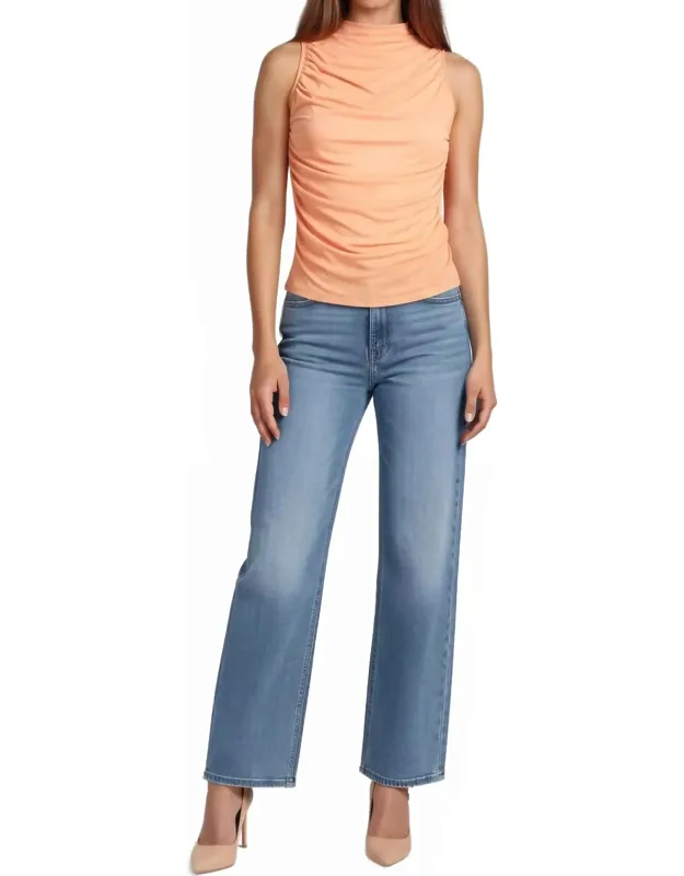 Ruched Mesh Tank Top