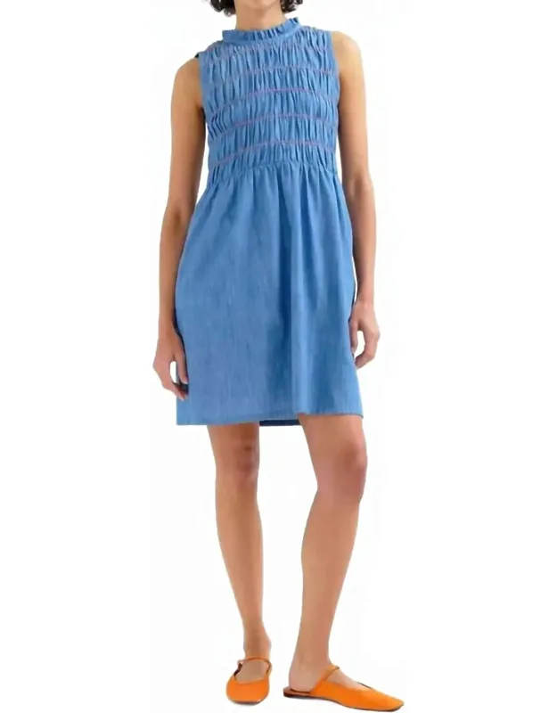Chambray Short Dress