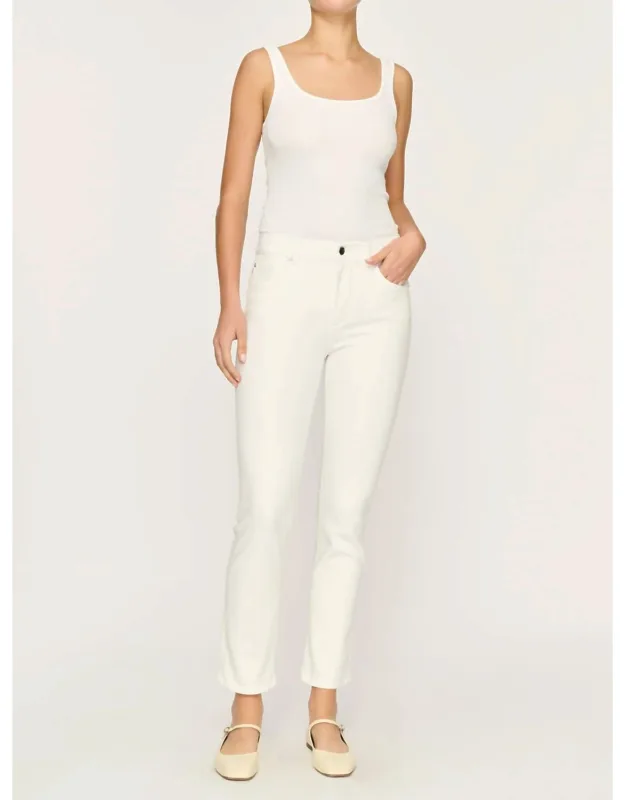 Mara Straight Mid Rise Ankle Jeans