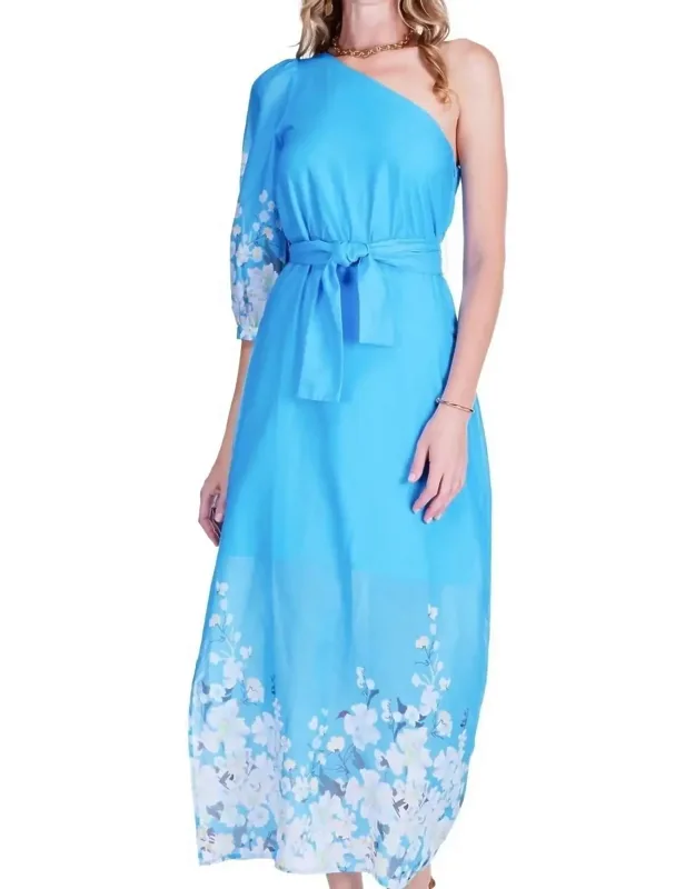 One Shoulder Column Dress