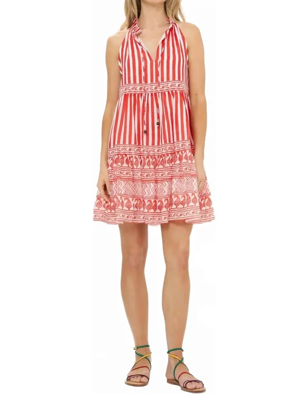 Sleeveless Tiered Short Dress