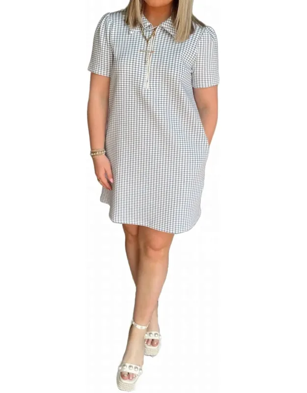 Half Zip Mini Dress