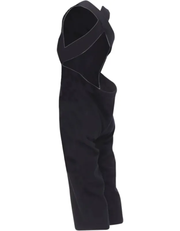 Wool Cross Back Cropped Jumpsuit