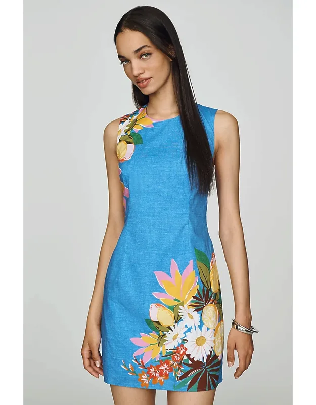 Janesta Mini Dress With Side Seam Pockets And Back Zipper