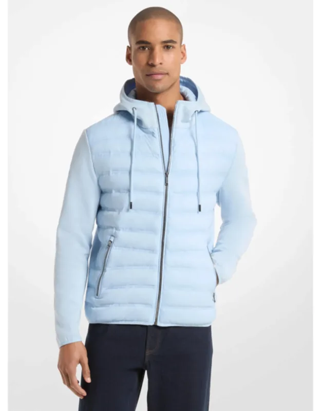 Quilted Mixed-media Jacket