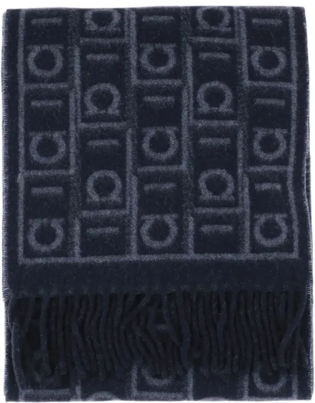Hook Pattern Silk-blend Scarf