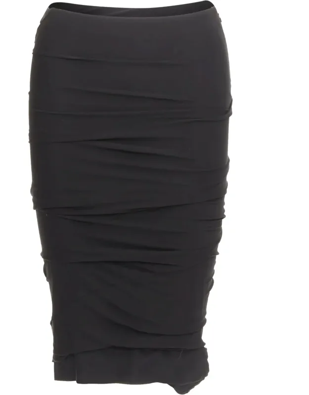 Viscose Ruched Asymmetric Skirt