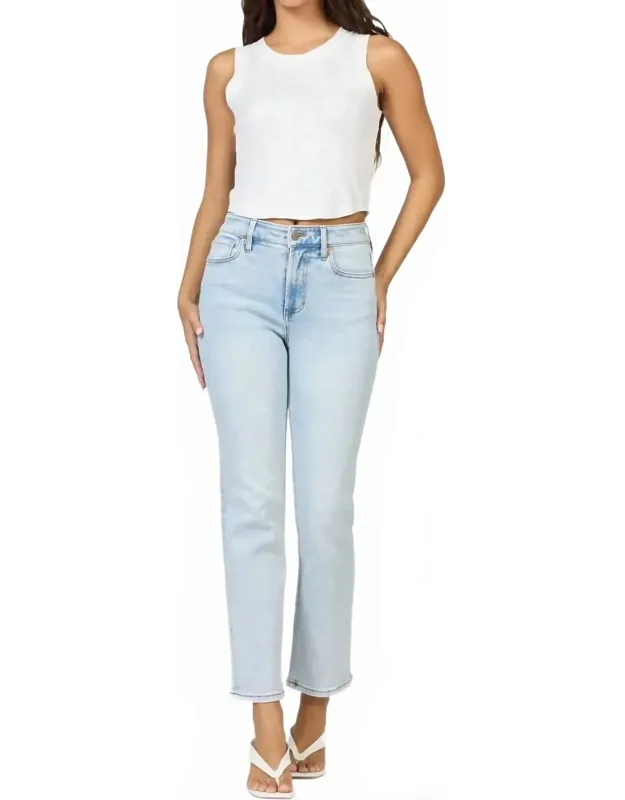 Anika Mid-rise Straight Leg Jeans