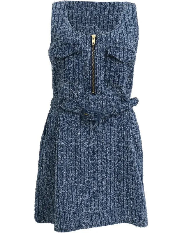 Textured Denim Mini Dress