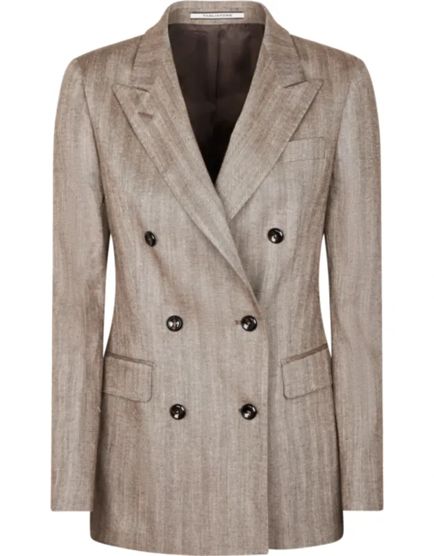 Double-breasted Notch Lapel Tailored Blazer