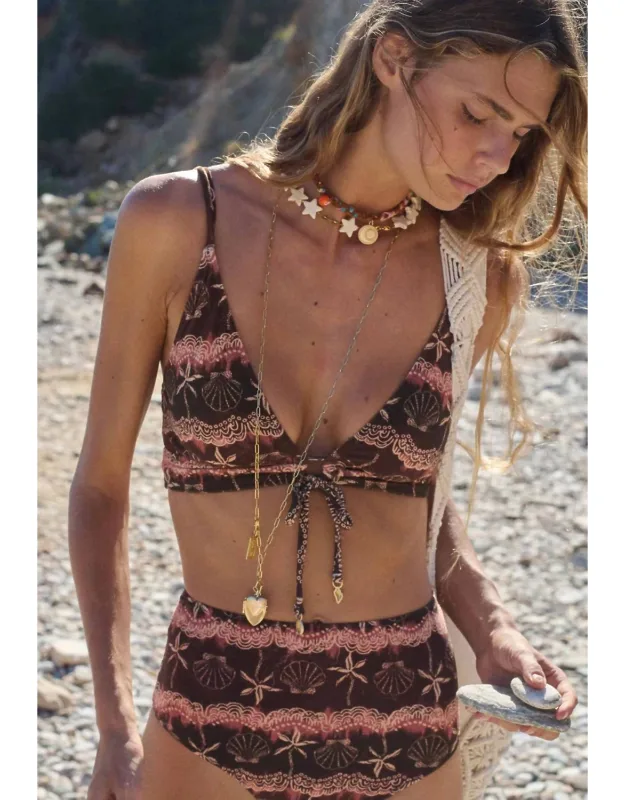 Mermaid Cove Long Line Triangle Bikini Top