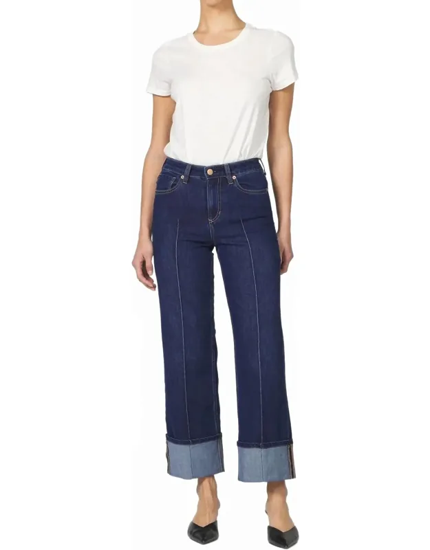 Holly Straight Leg Jean With High-rise Fit And Essential Pockets