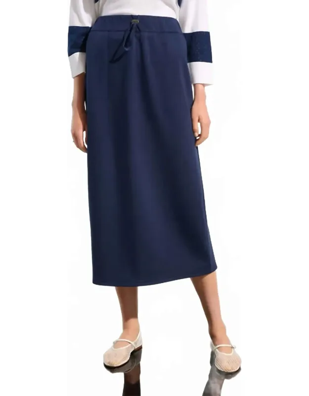 Casual A-line Midi Skirt