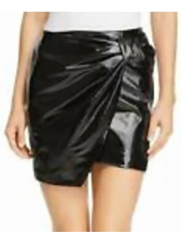Patent Bow Party Mini Skirt
