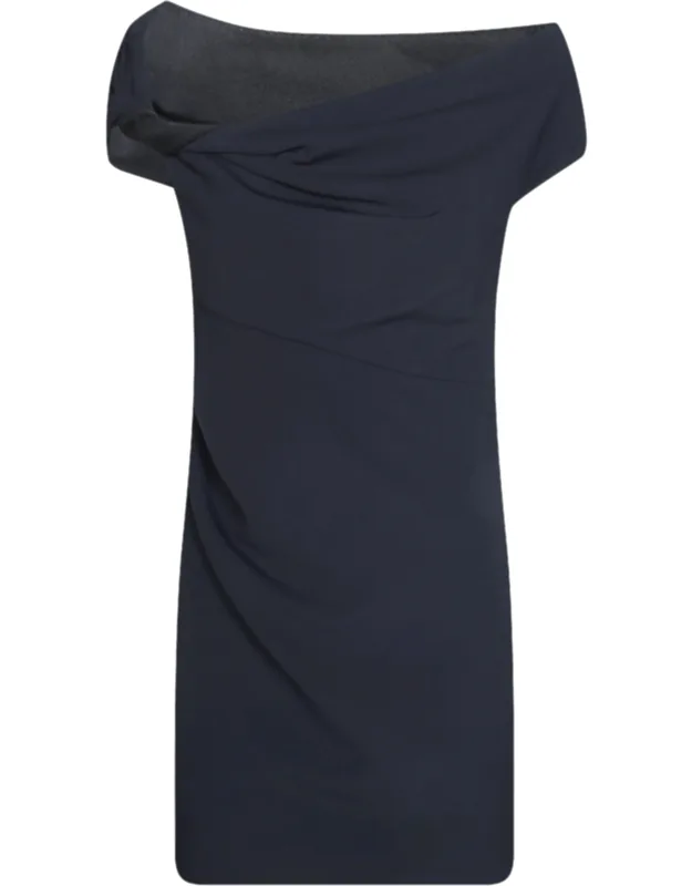Technical Crepe Off-shoulder Mini Dress