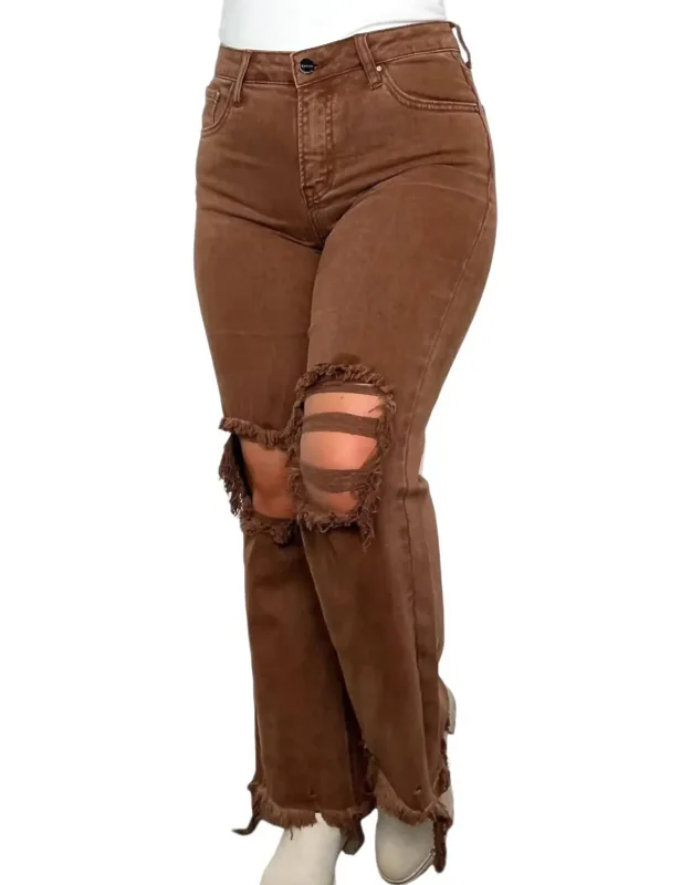 Distressed High-rise Straight Leg Crop Jeans