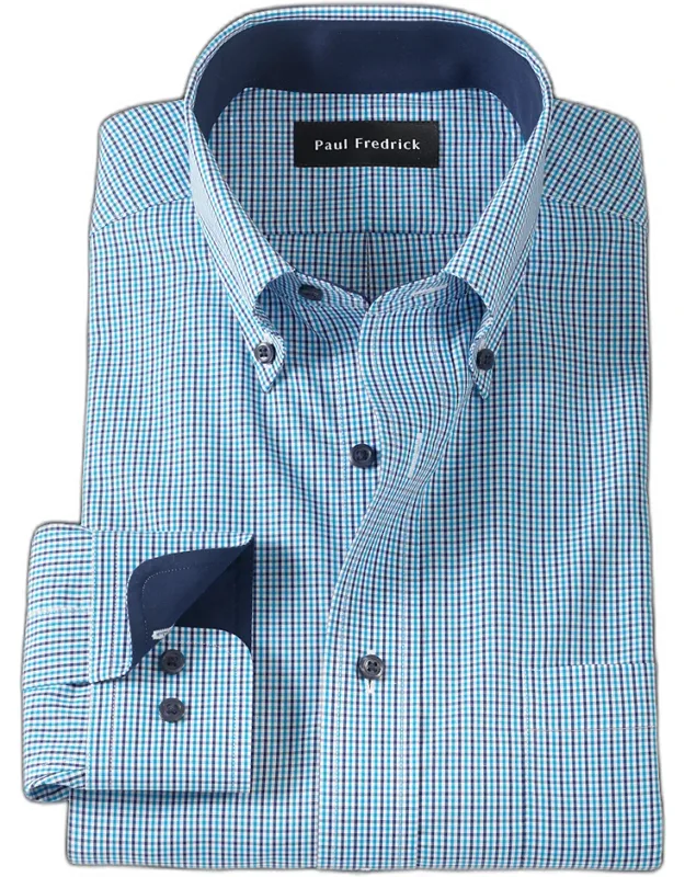 Non-iron Cotton Check Dress Shirt