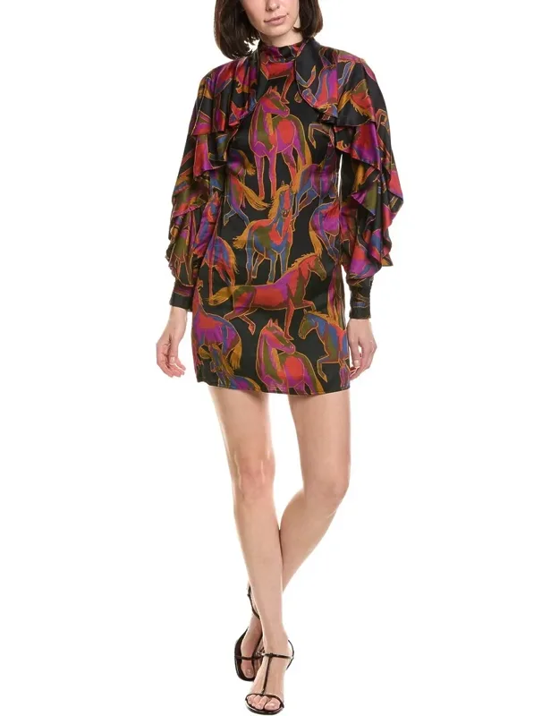Farm Rio Mini Dress With Vibrant Prints And Flowing Cuts