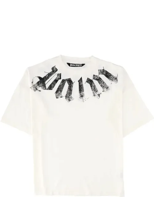 Distressed Gothic Graphic Cotton T-shirt