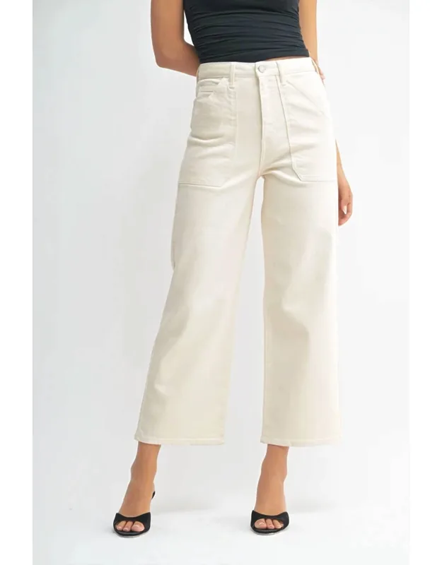 Front Pocket Wide Leg Jeans