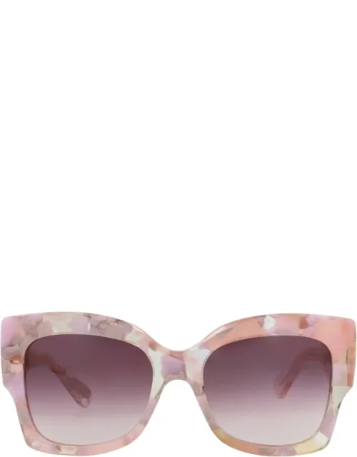 Square-frame Sunglasses With Saddle Nose Bridge And Protective Case
