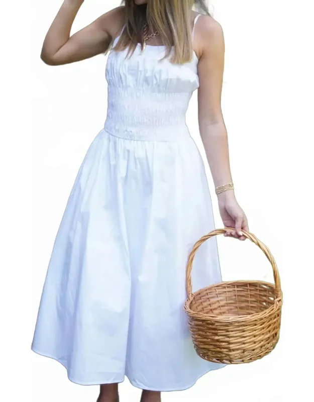Smocked Midi Dress