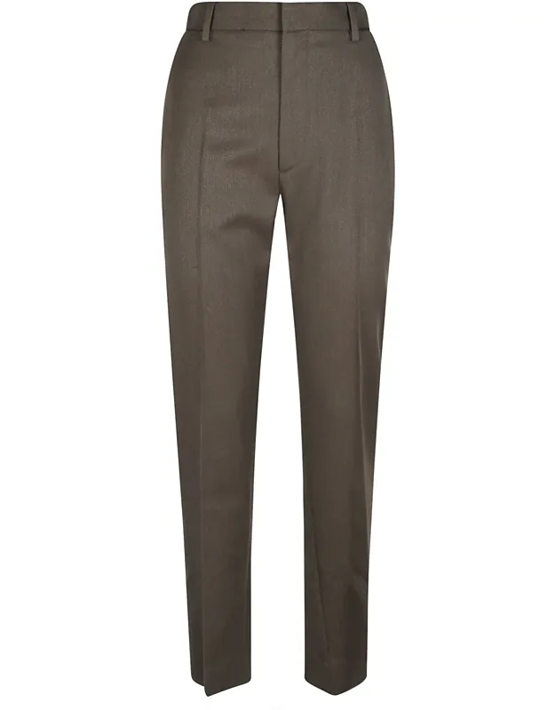 Extended Pocket Virgin Wool Straight-leg Trousers